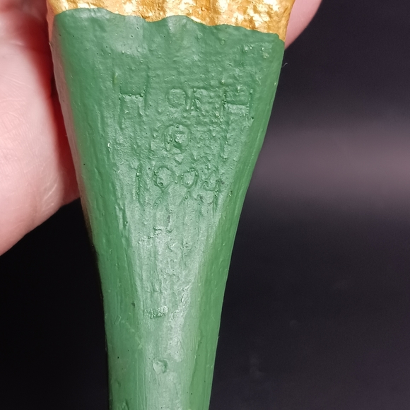 Vintage 1994 House of Hatten Christmas elf ornament 10" tall jingle bell HP Xmas - Picture 5 of 6